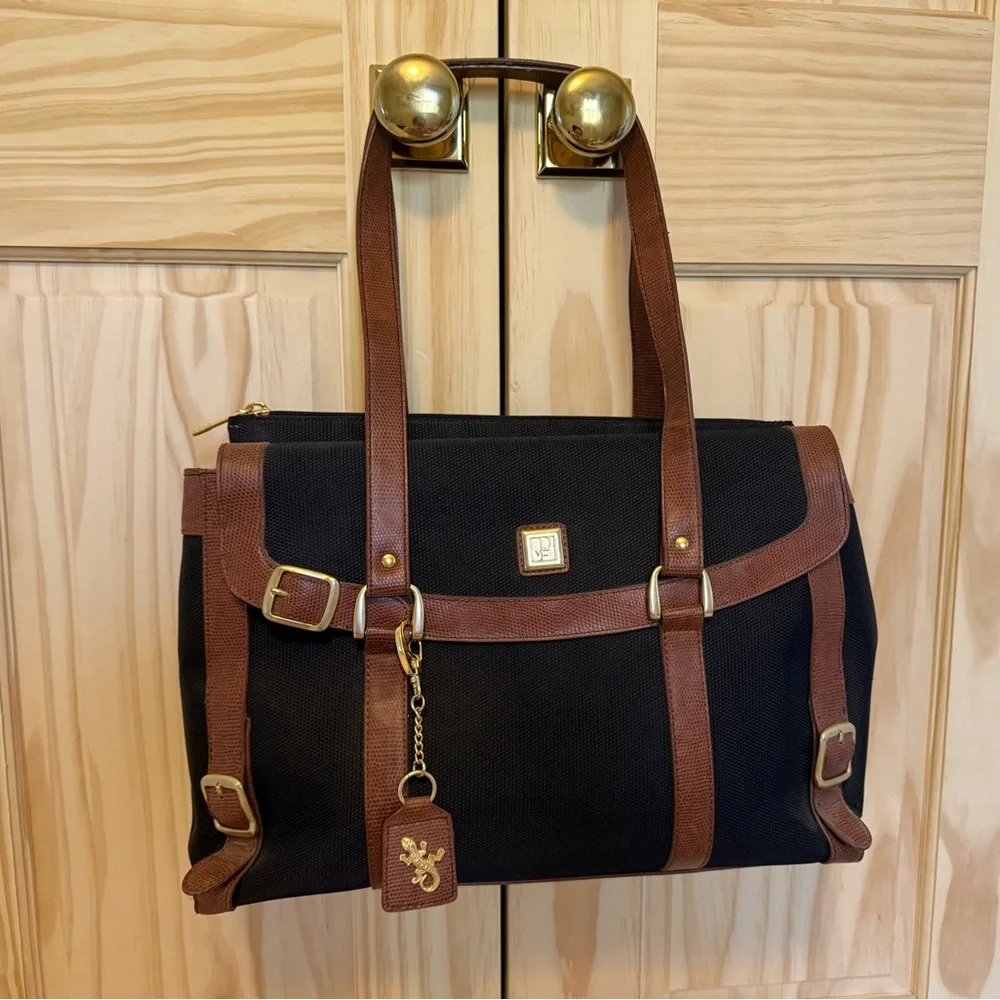 Diane Von Furstenberg Cloth Satchel Laptop Travel Bag